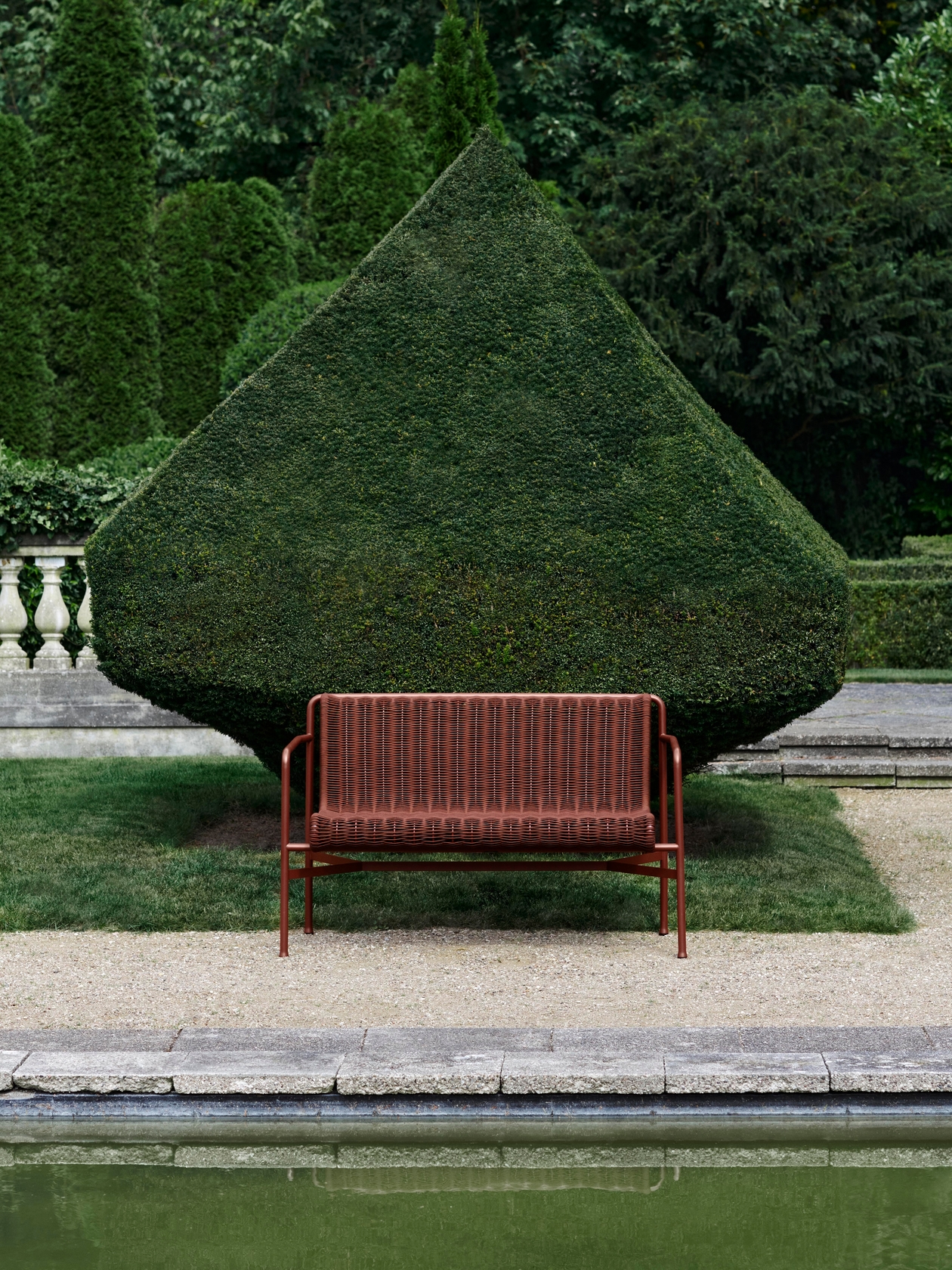 Palissade Cord Dining Bench with Armrest