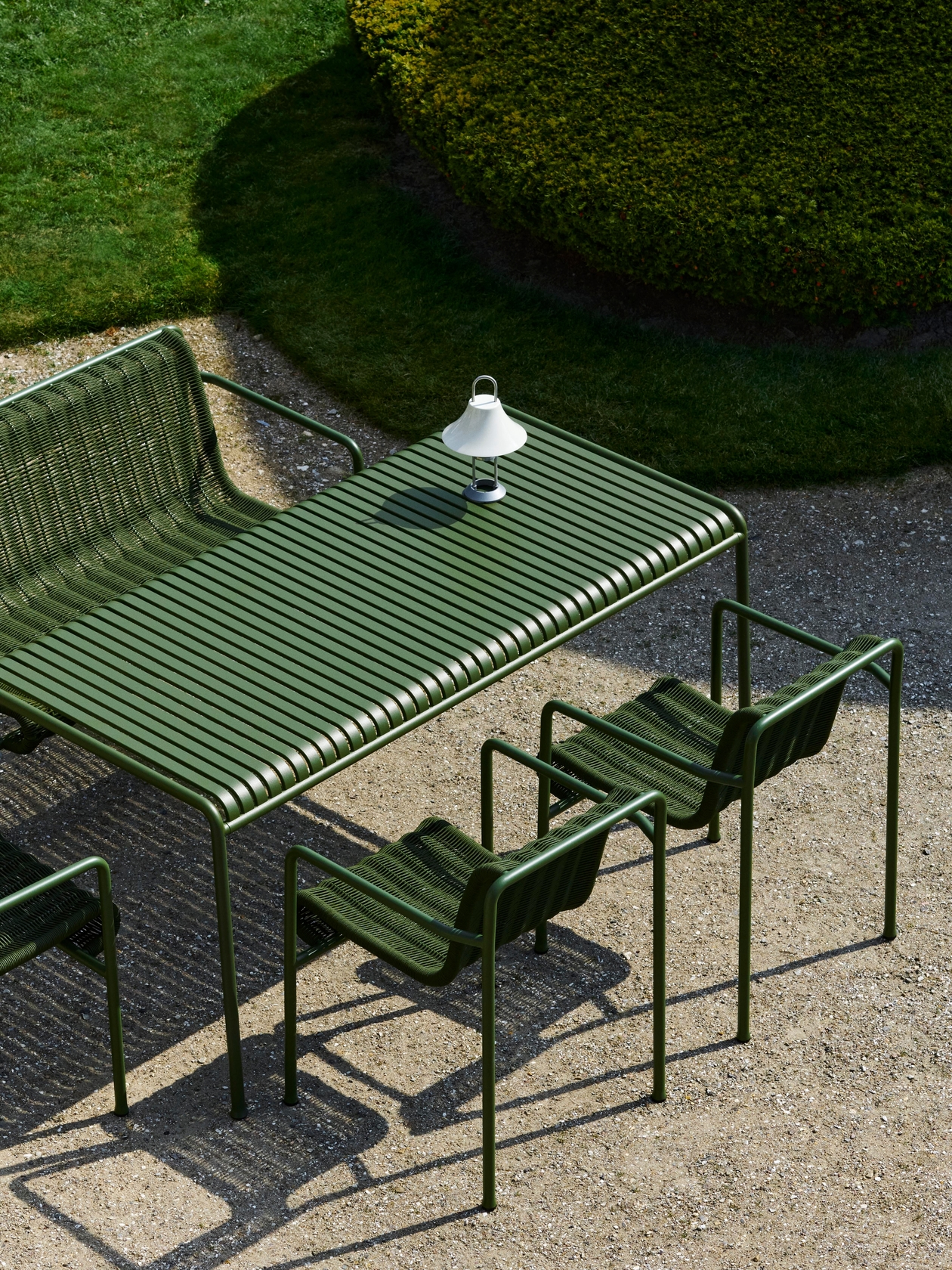 Palissade Cord Dining Bench with Armrest