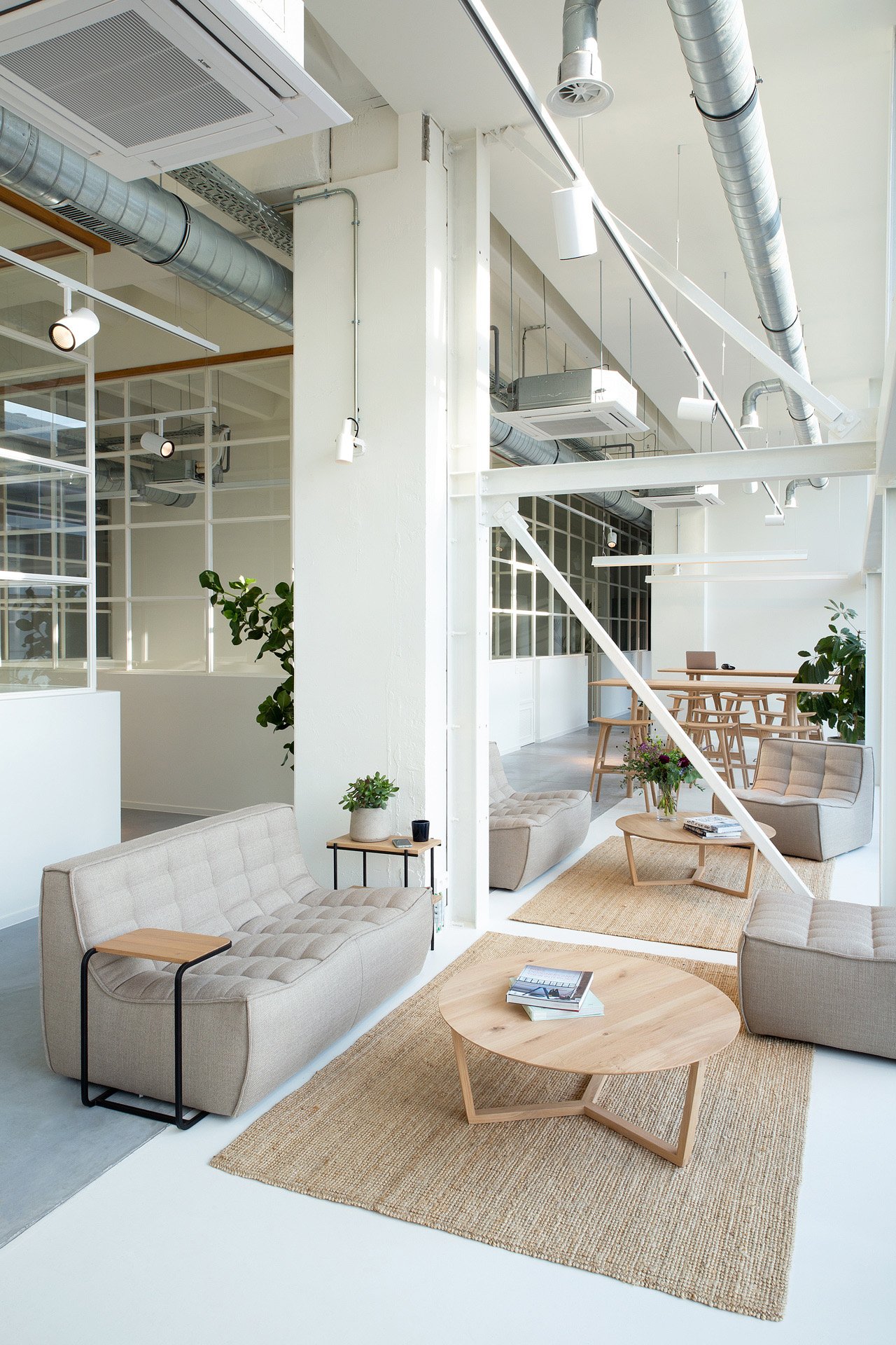 Ethnicraft N701 Footstool - Old Saddle - Floor Stock