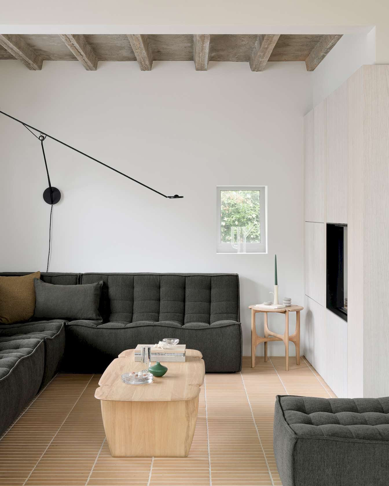 Ethnicraft N701 Footstool - Old Saddle - Floor Stock