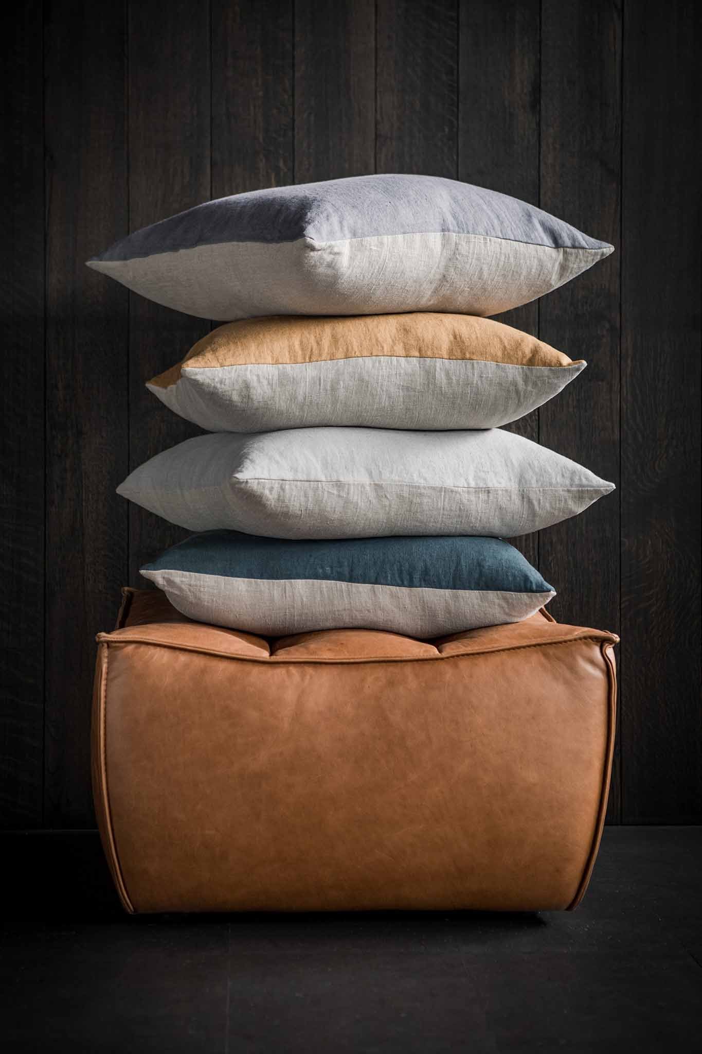 Ethnicraft N701 Footstool - Old Saddle - Floor Stock