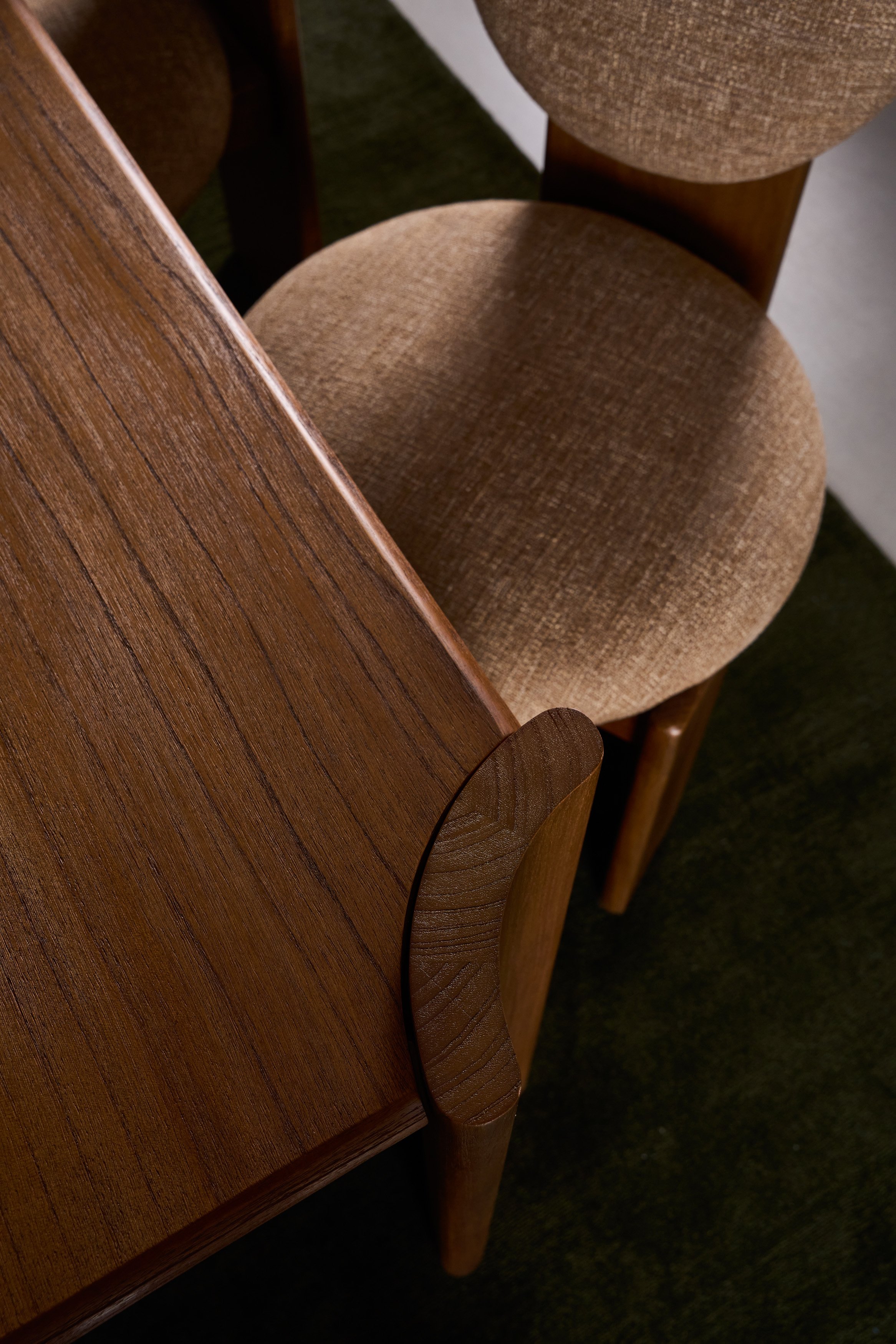 Punto Dining Chair - Sandshell/Coffee - Floor Stock