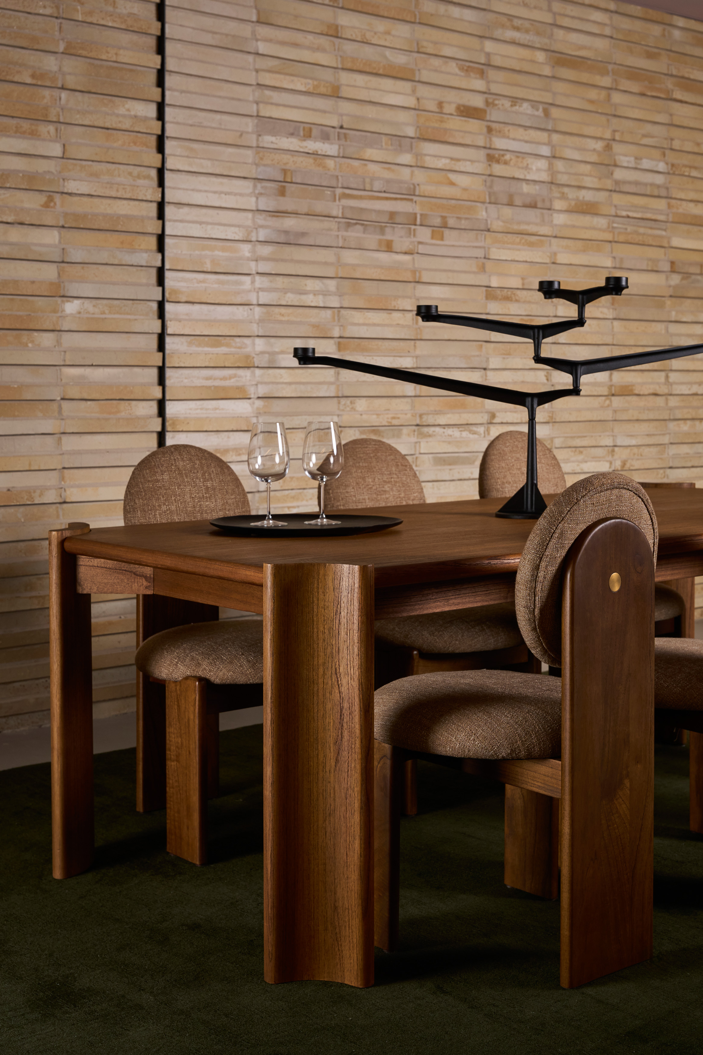 Punto Dining Chair - Sandshell/Coffee - Floor Stock