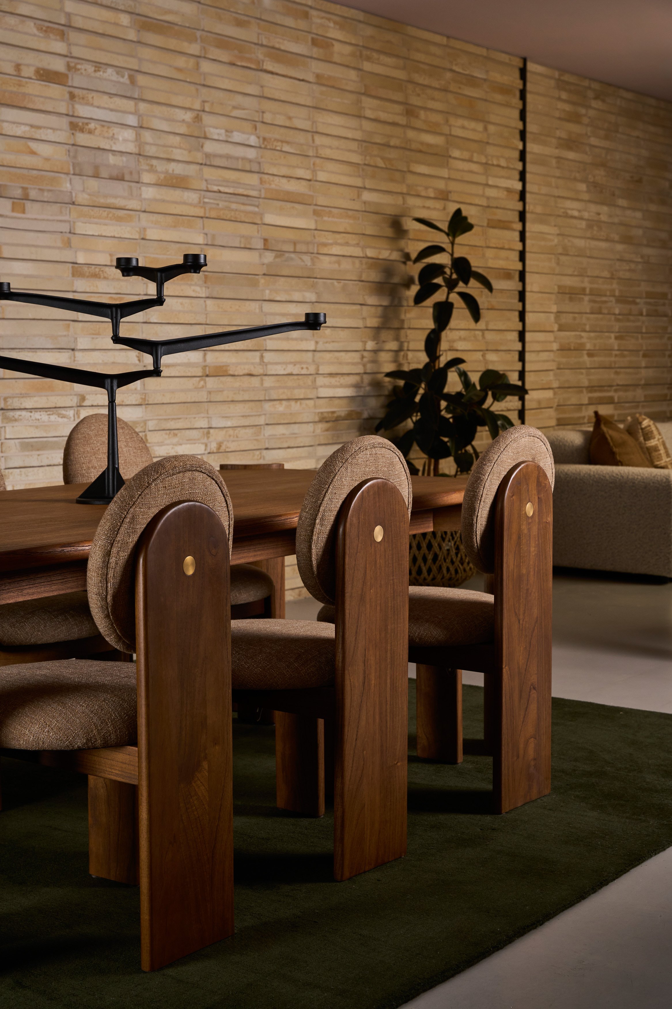 Punto Dining Chair - Sandshell/Coffee - Floor Stock