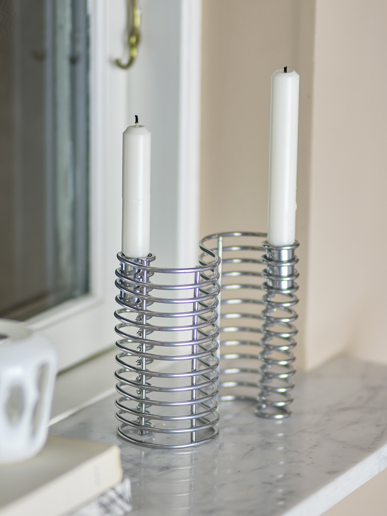 Wavela Iron Candle Holder - Silver