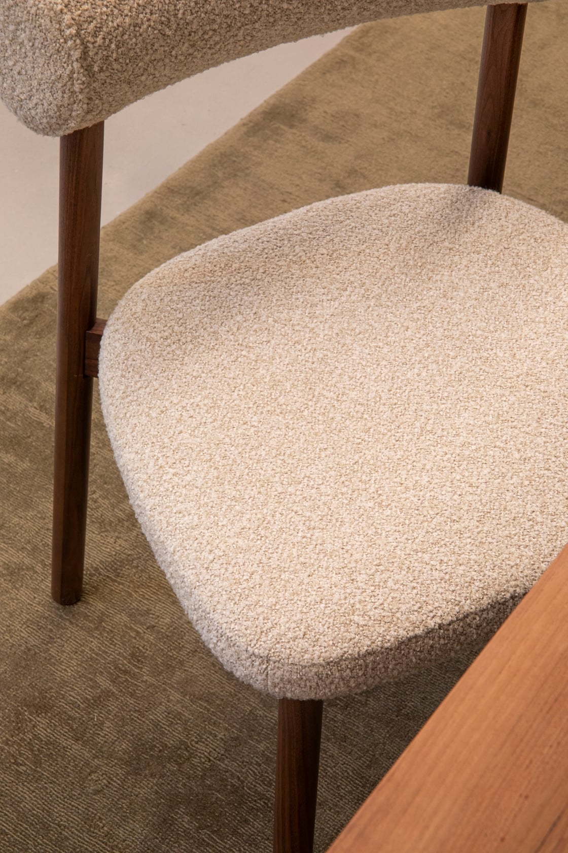 Orsen Dining Chair - White Oak/Cream Boucle - Floor Stock