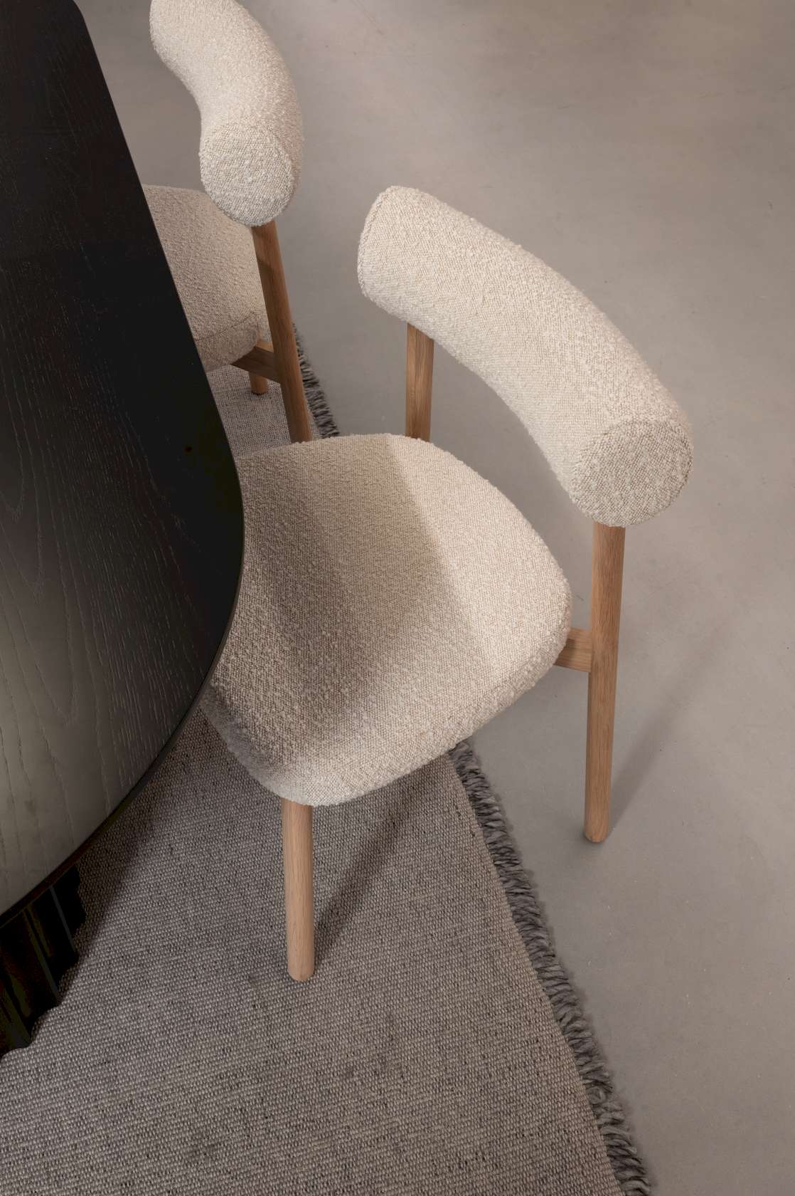 Orsen Dining Chair - White Oak/Cream Boucle - Floor Stock