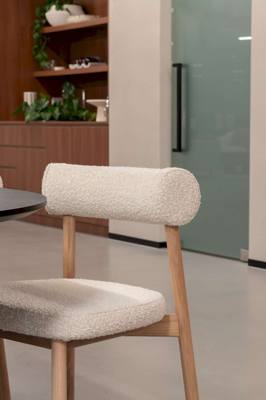 Orsen Dining Chair - White Oak/Cream Boucle - Floor Stock