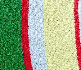 Striped Terry Knit Short - Bright Green/Blue Stripe