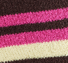 Striped Terry Knit Short - Dark Chocolate/Fuchsia Stripe