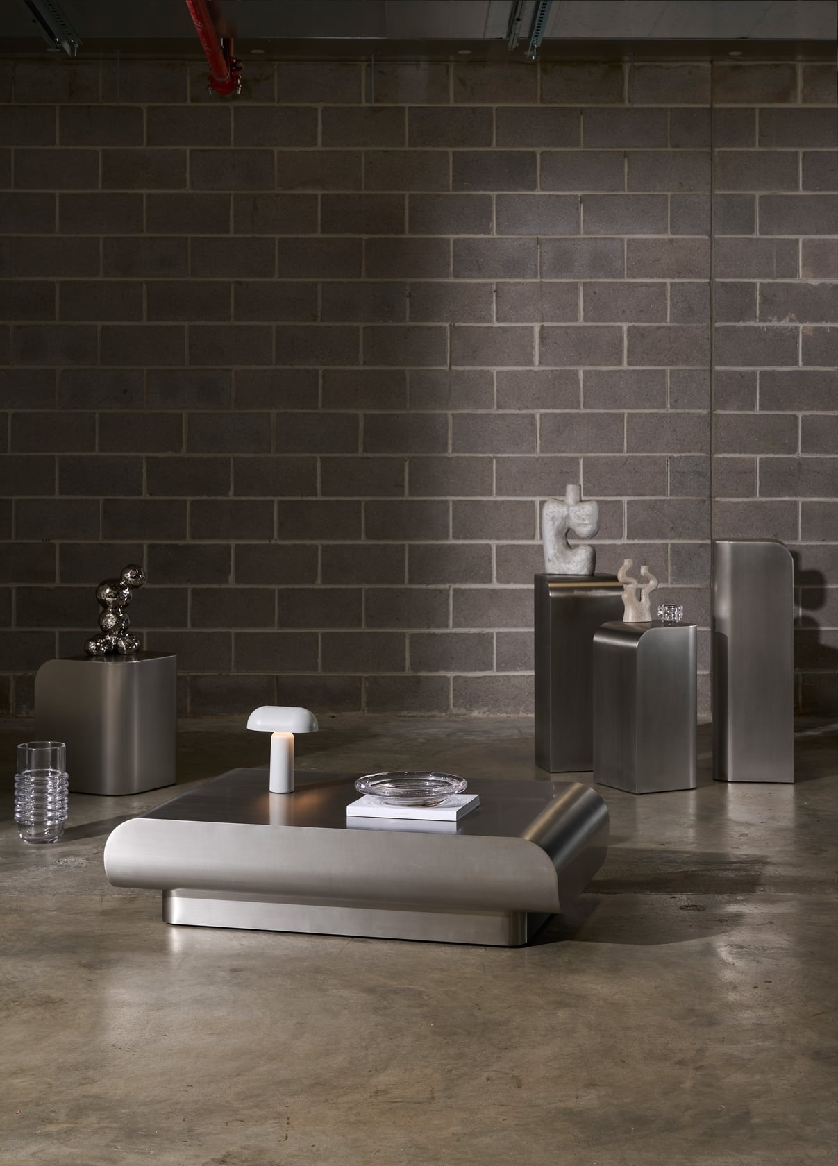 Porter Side Table - Stainless Steel - Floor Stock