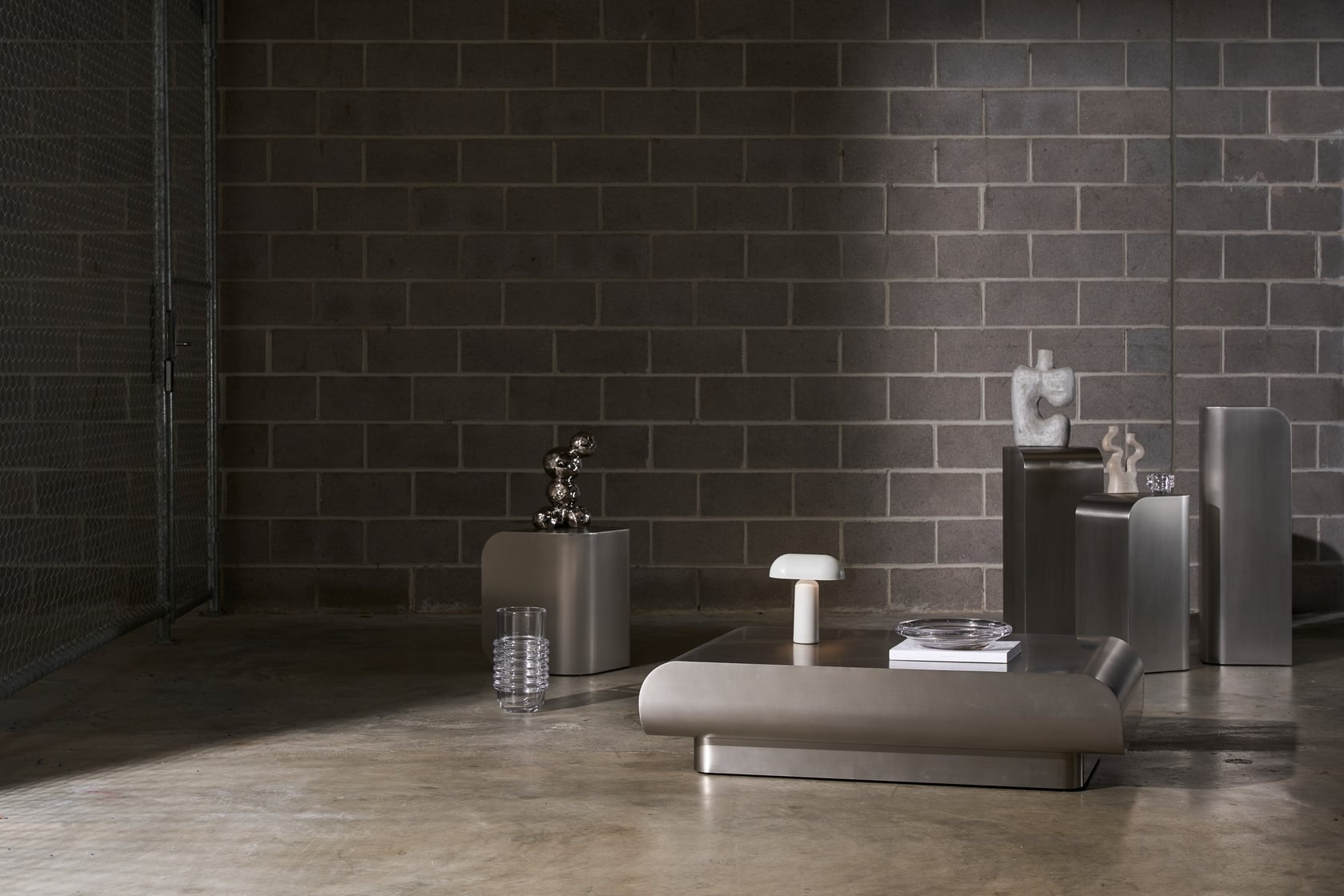 Porter Side Table - Stainless Steel - Floor Stock