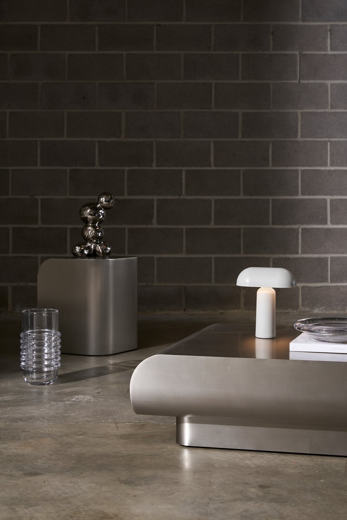 Porter Side Table - Stainless Steel - Floor Stock