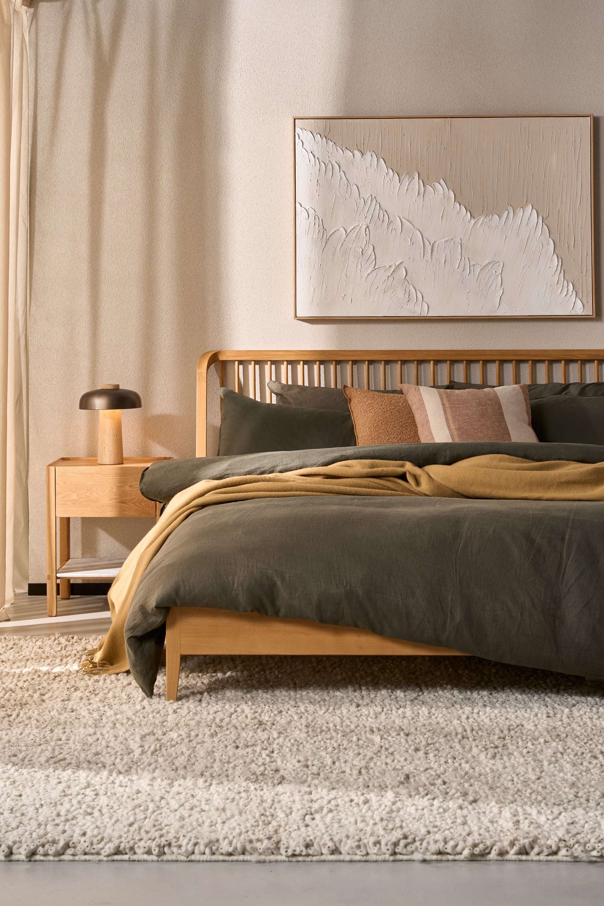 Ethnicraft Oak Spindle King Bed - Natural Oak - Floor Stock