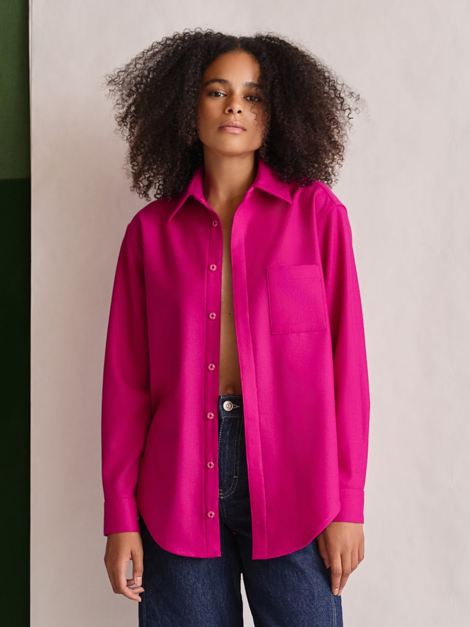 The New Oxford (Hot Hot Pink Merino Wool)