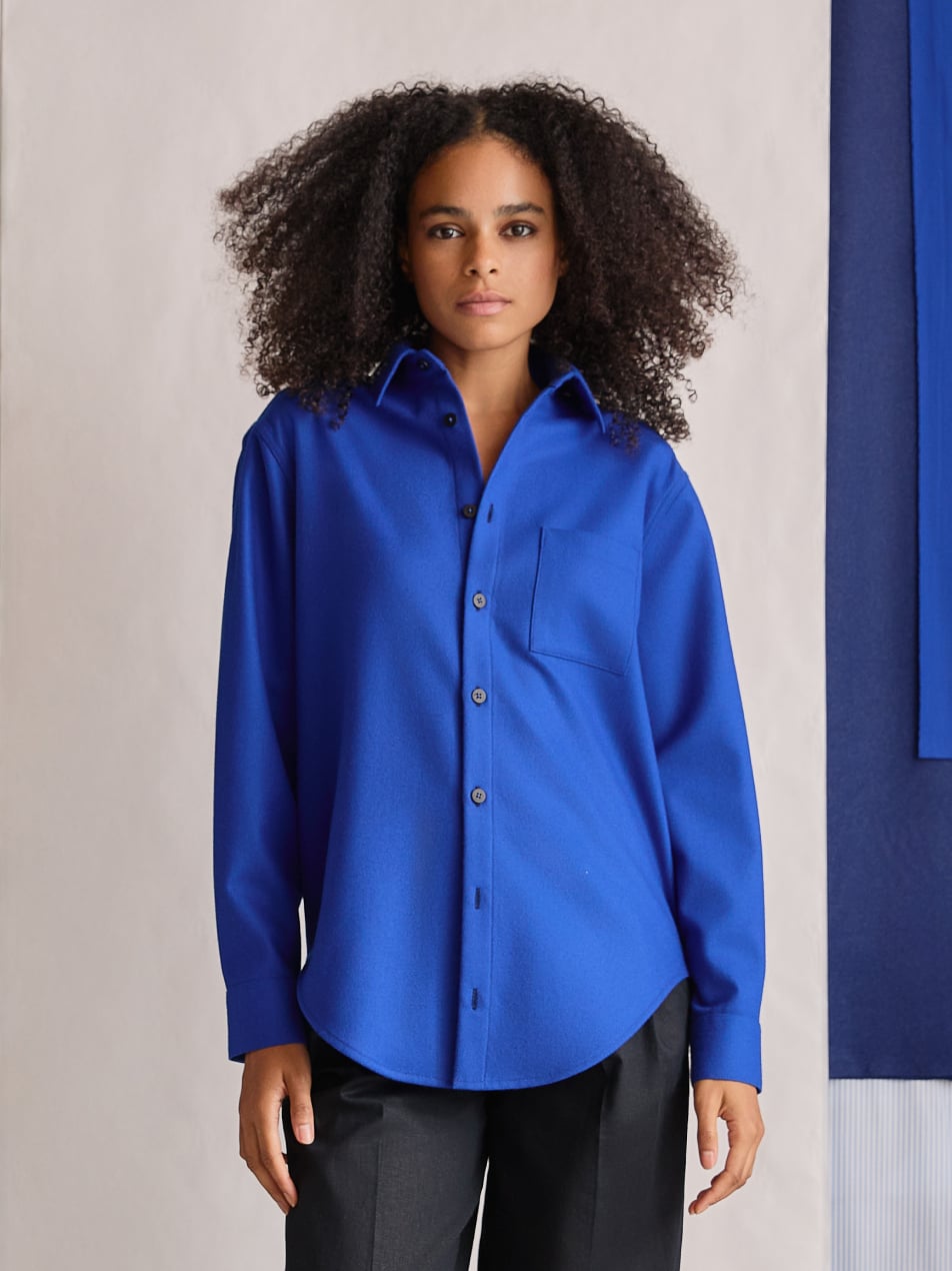 The New Oxford (Electrical Blue Merino Wool)