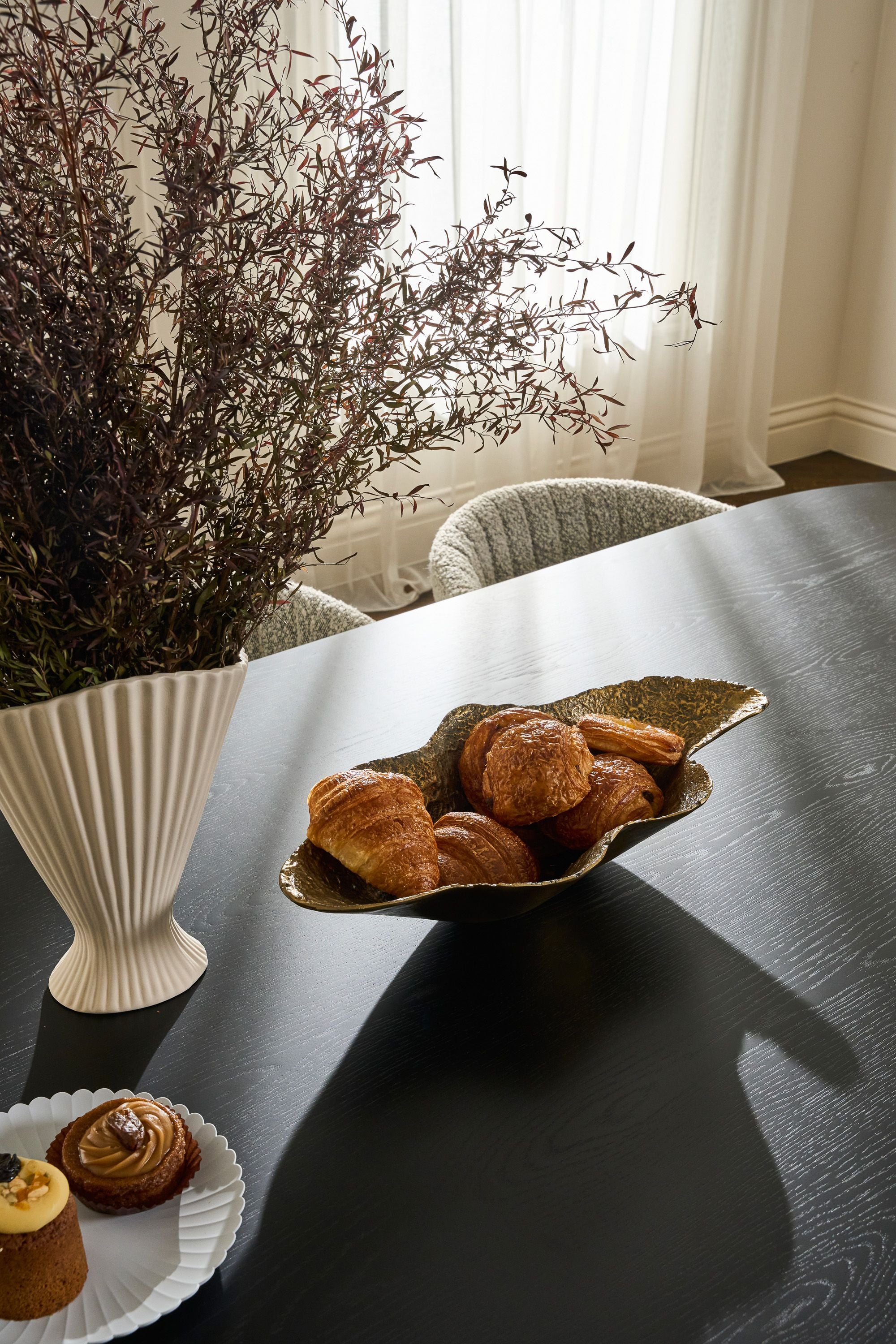 Emily Arm Chair - Black Boucle - Floor Stock