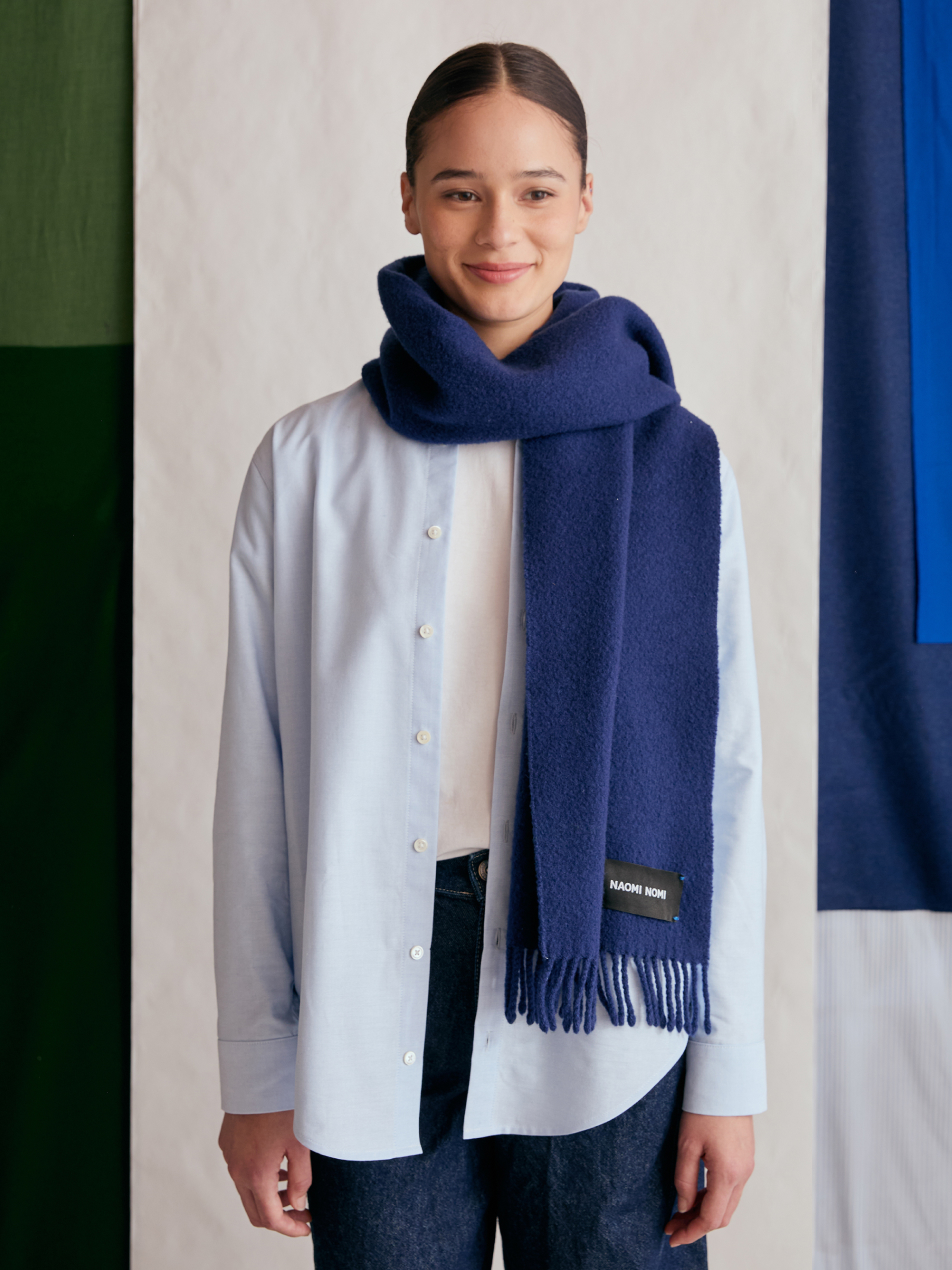 The Wool Scarf (Moonlight Blue Mongolian Wool)