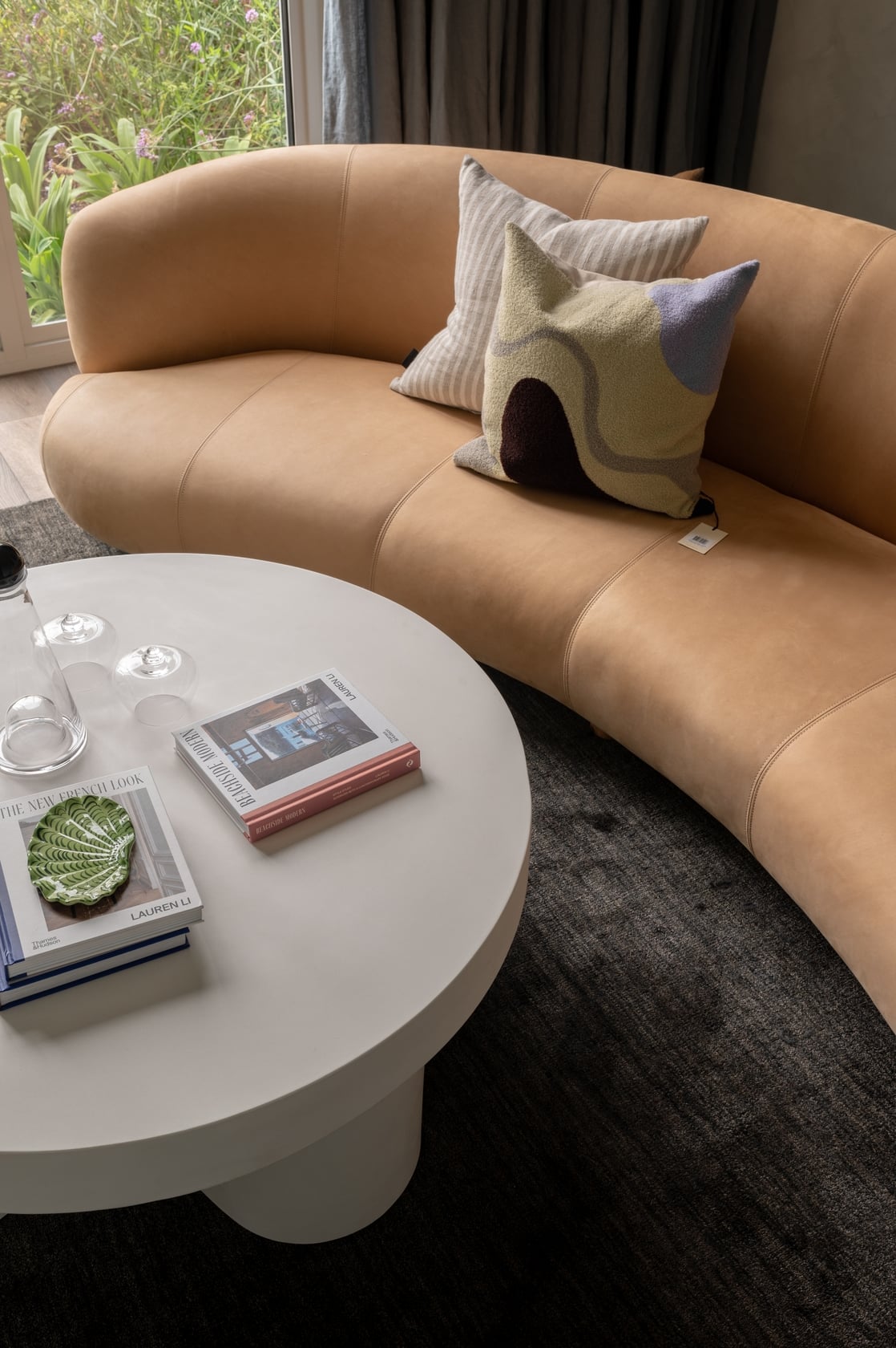 Tribecca 4 Seater Sofa - Latte Leather - Floor Stock