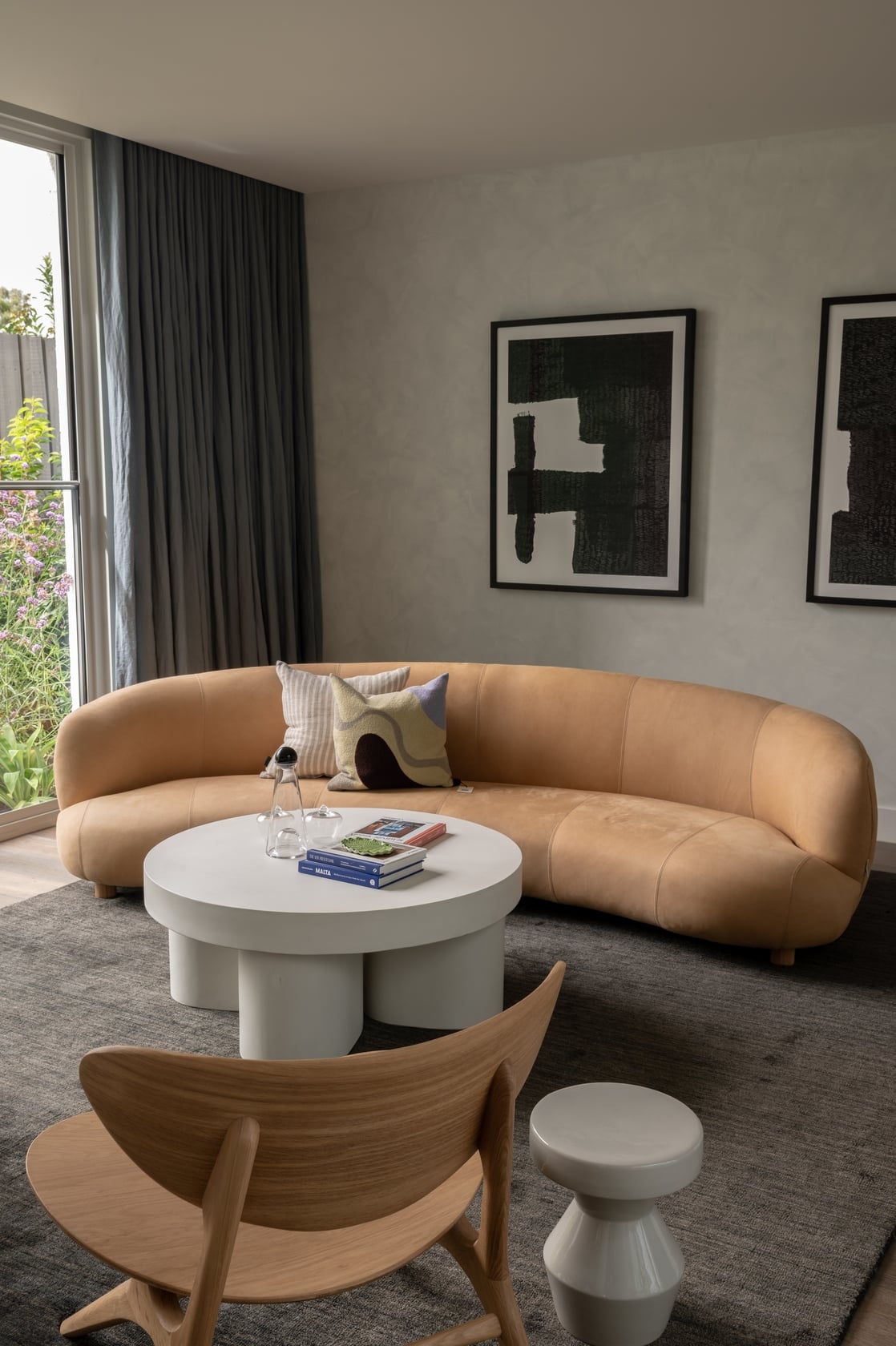 Tribecca 4 Seater Sofa - Latte Leather - Floor Stock