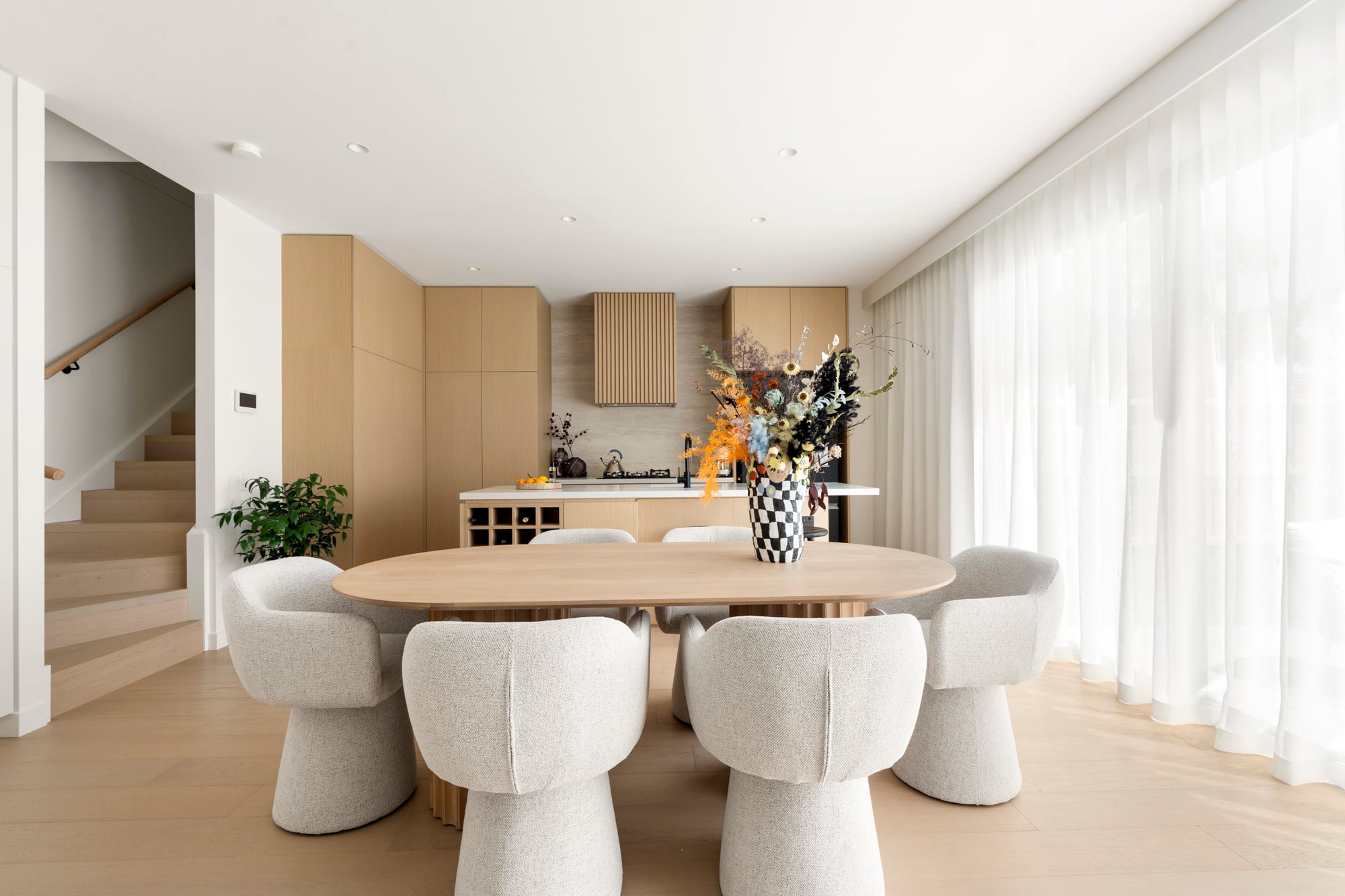 Orsen Dining Table - 3200mm - White Oak - Floor Stock