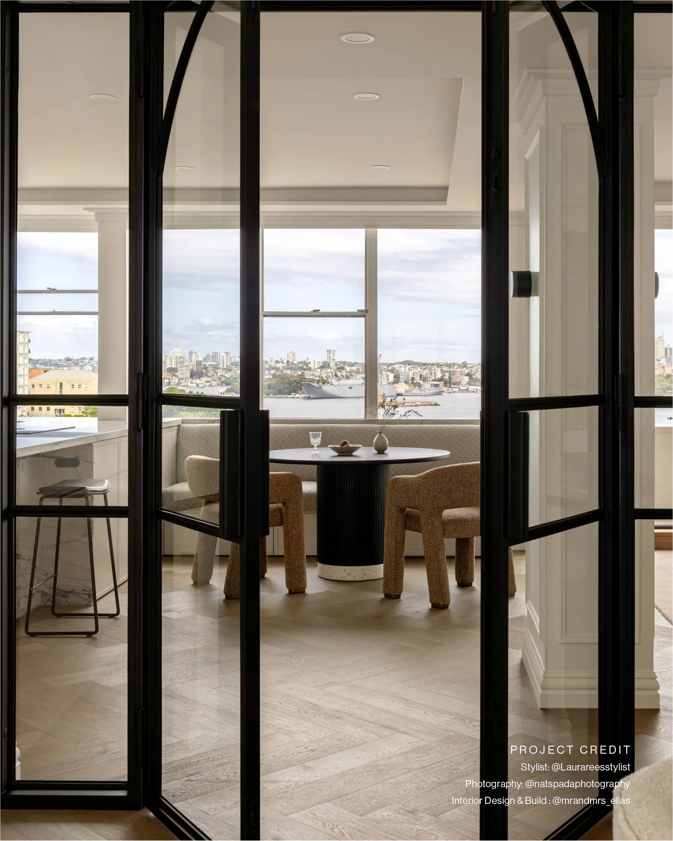 Rotunda Dining Table - Black Oak - Floor Stock