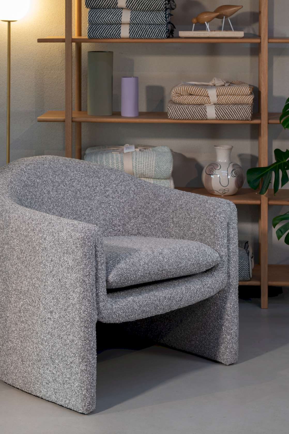 Charlotte Lounge Chair - Blake Cream Boucle - Floor Stock