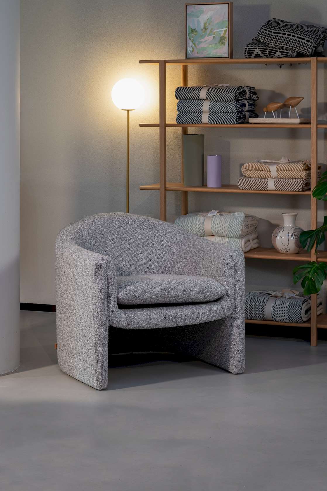 Charlotte Lounge Chair - Blake Cream Boucle - Floor Stock