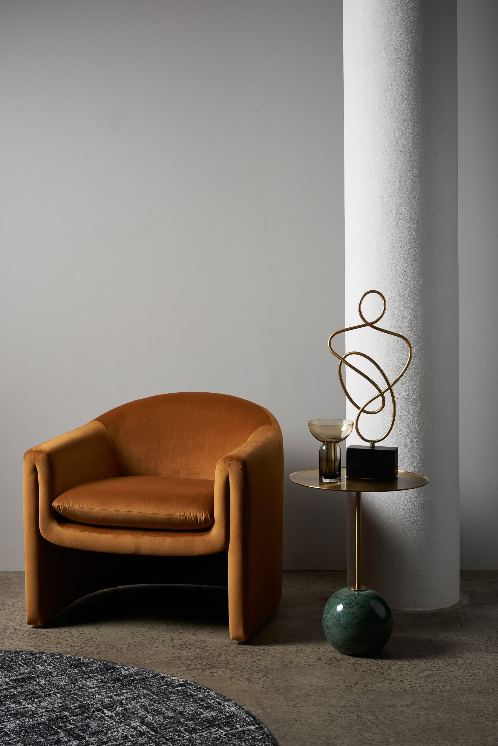 Charlotte Lounge Chair - Blake Cream Boucle - Floor Stock