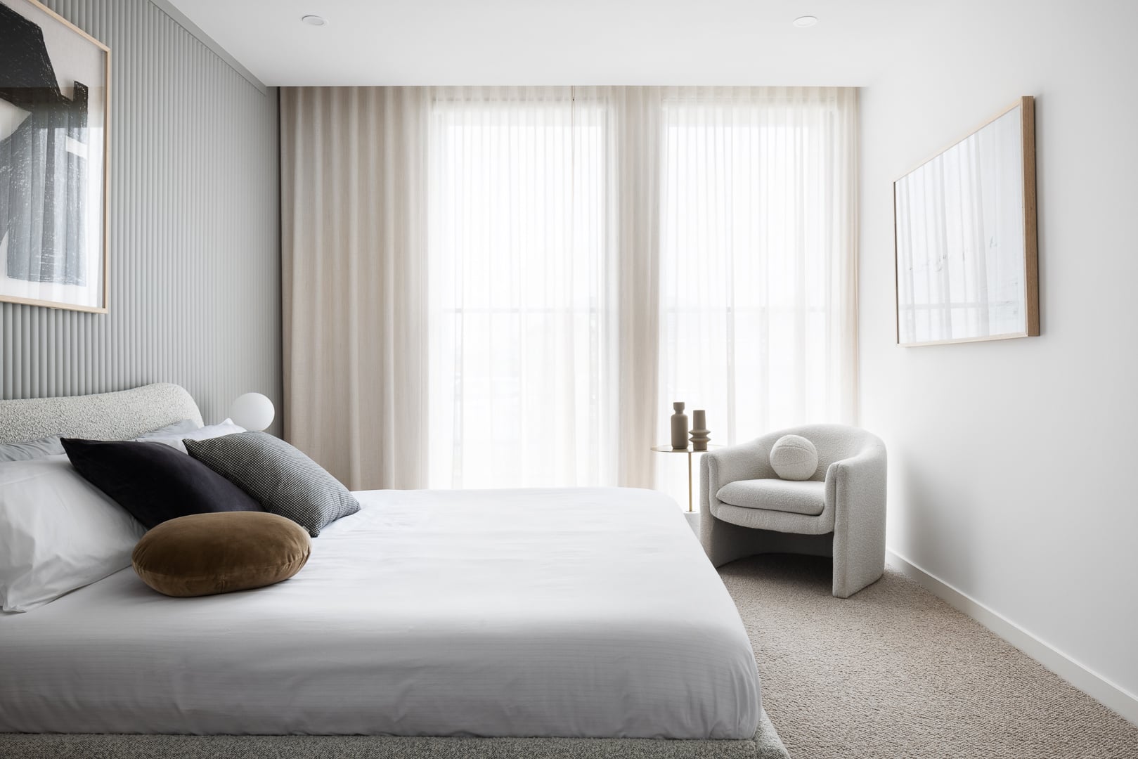 Charlotte Lounge Chair - Blake Cream Boucle - Floor Stock