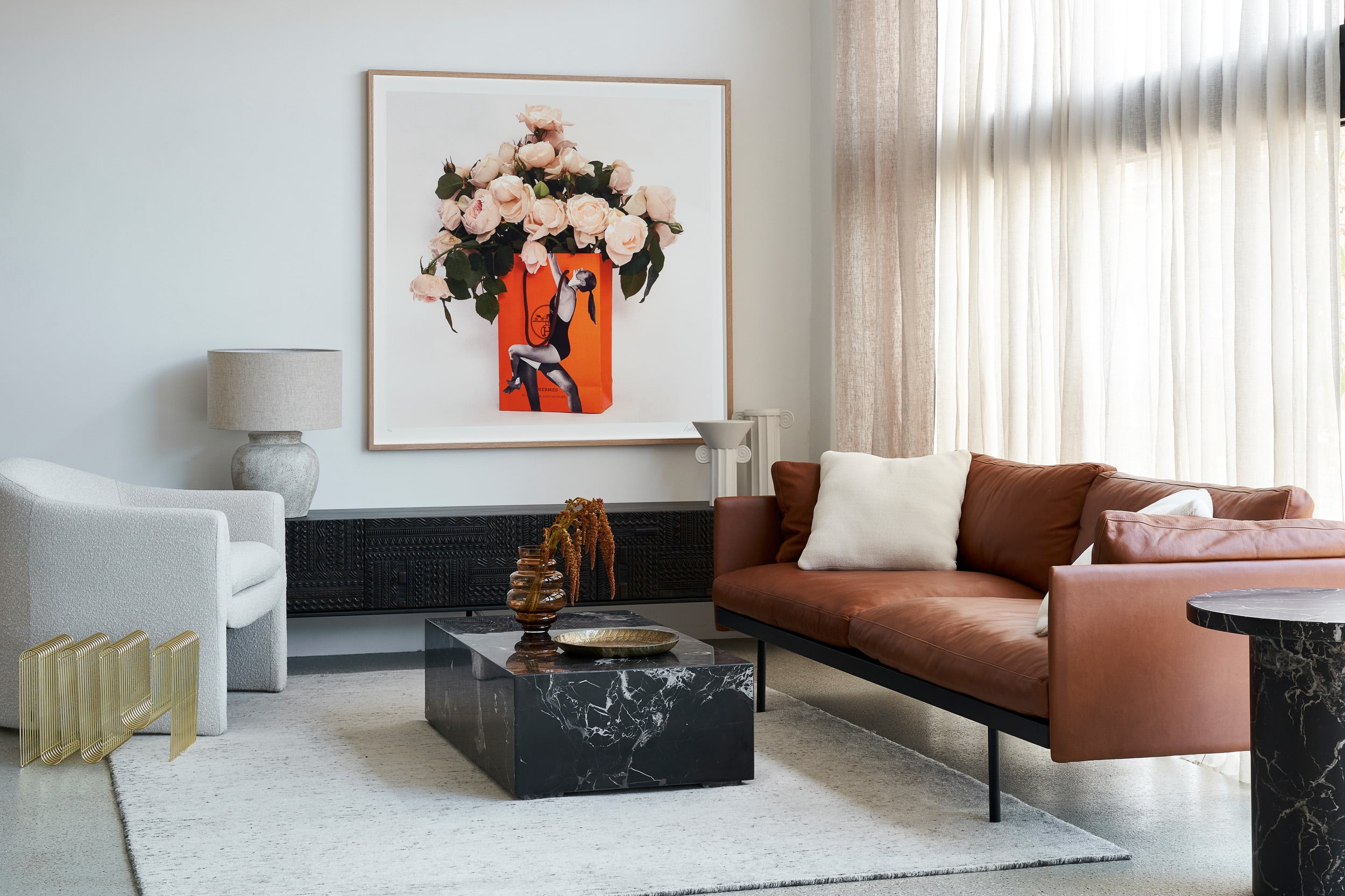 Charlotte Lounge Chair - Blake Cream Boucle - Floor Stock