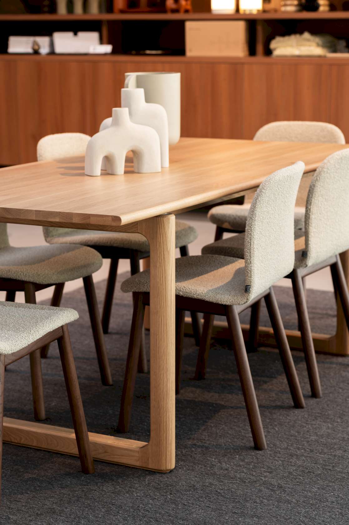 Hover Dining Table - 2200mm - Light Oak - Floor Stock