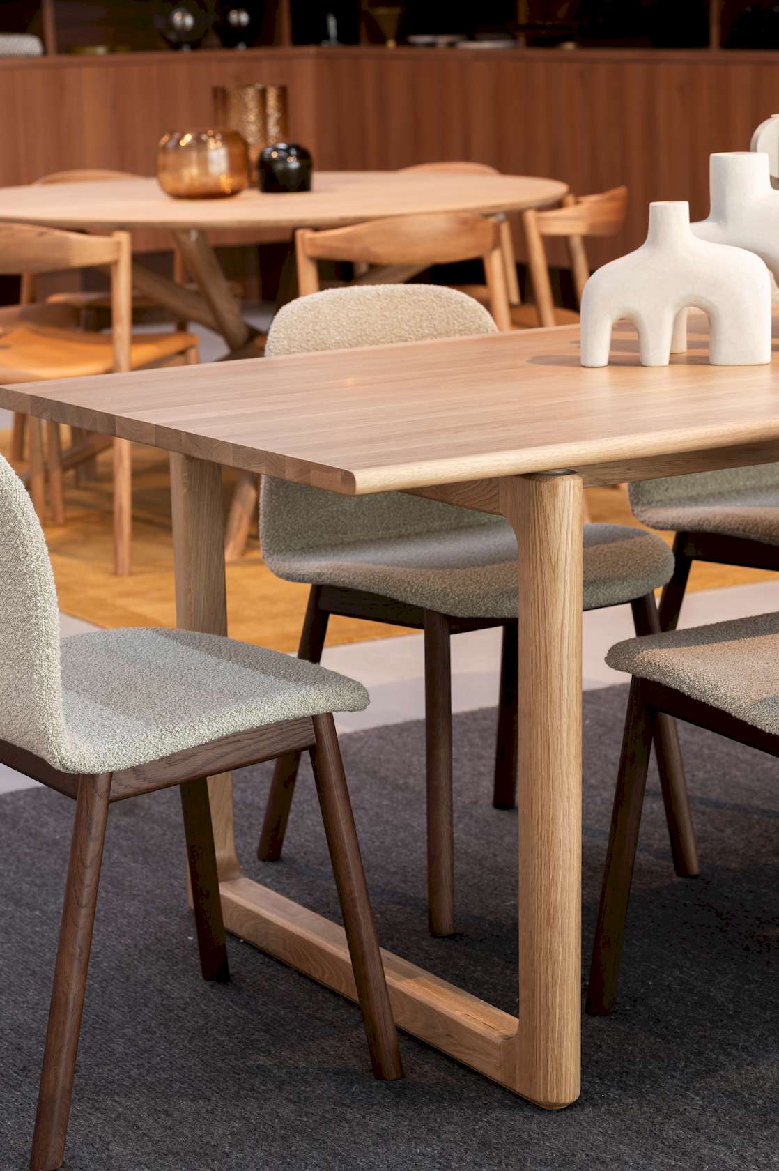 Hover Dining Table - 2200mm - Light Oak - Floor Stock