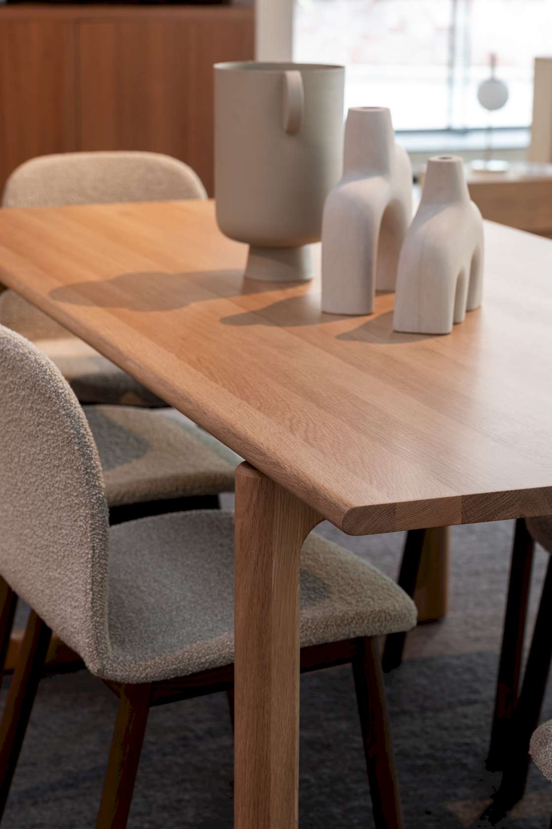 Hover Dining Table - 2200mm - Light Oak - Floor Stock