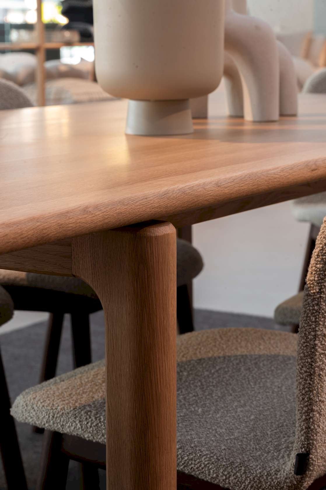 Hover Dining Table - 2200mm - Light Oak - Floor Stock