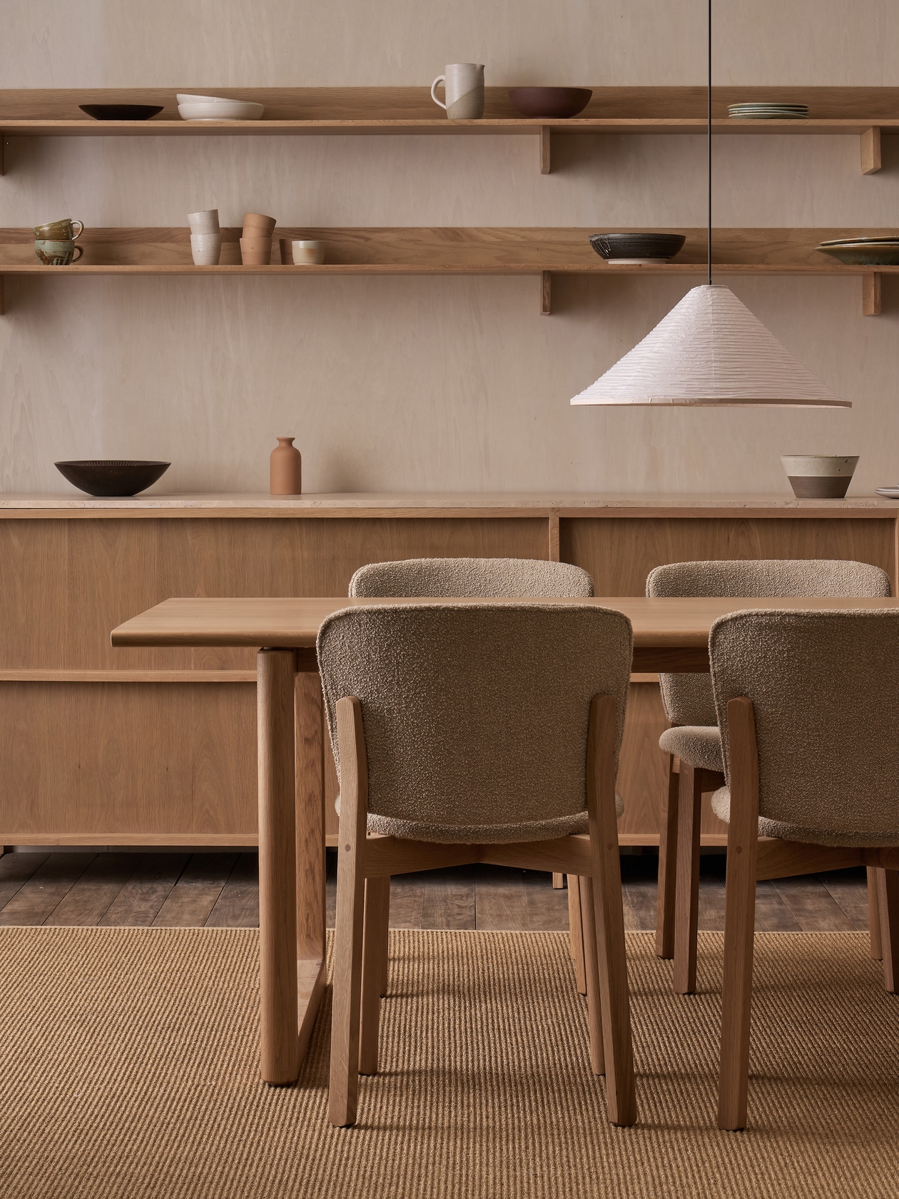 Hover Dining Table - 2200mm - Light Oak - Floor Stock