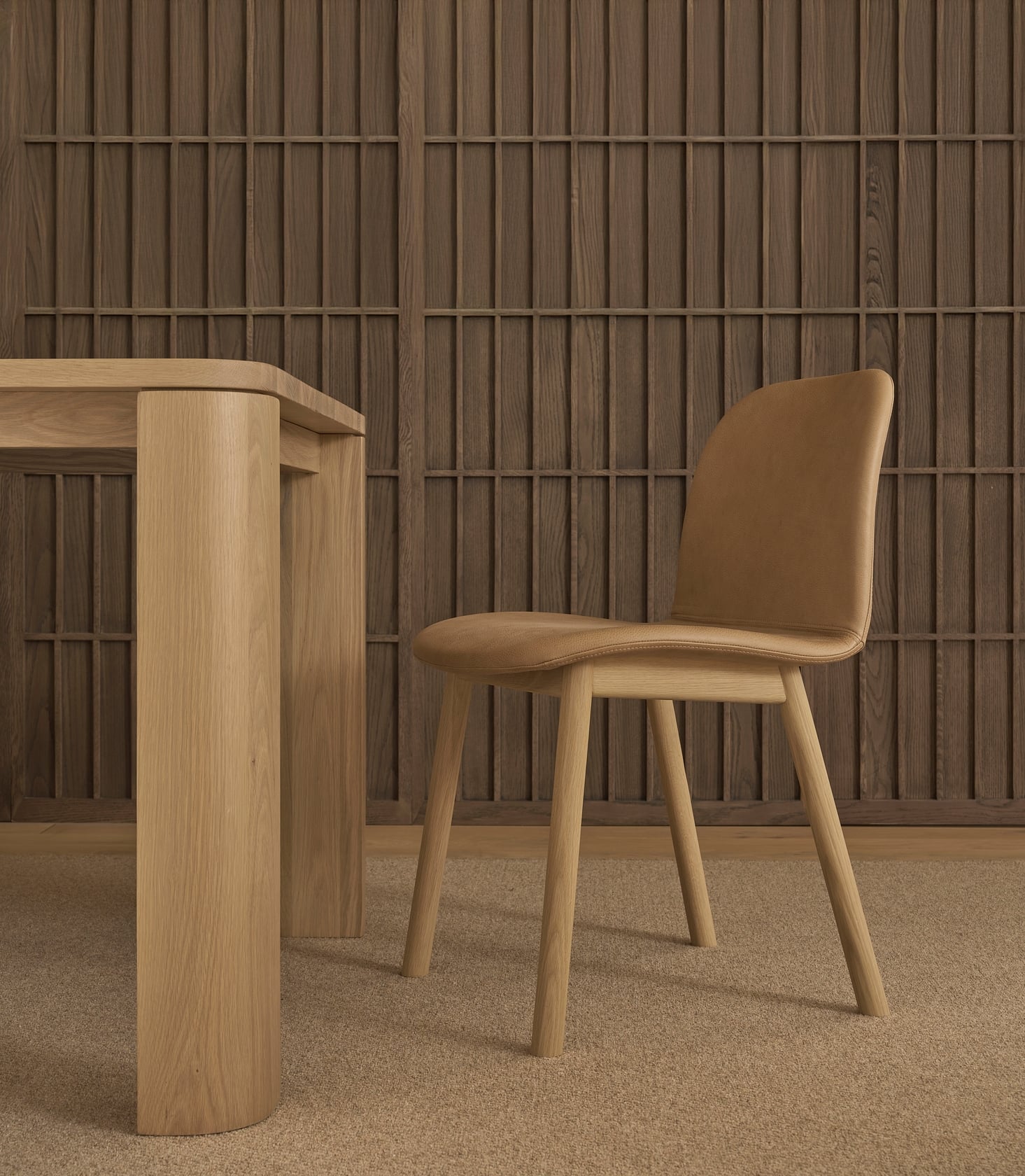 Com V2 Dining Chair - Light Oak - Canyon-Montana 3031 - Floor Stock