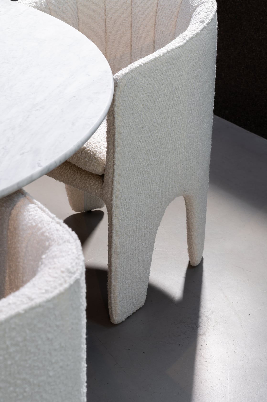 Milano Dining Chair - Confetti Tweed Fabric - Floor Stock