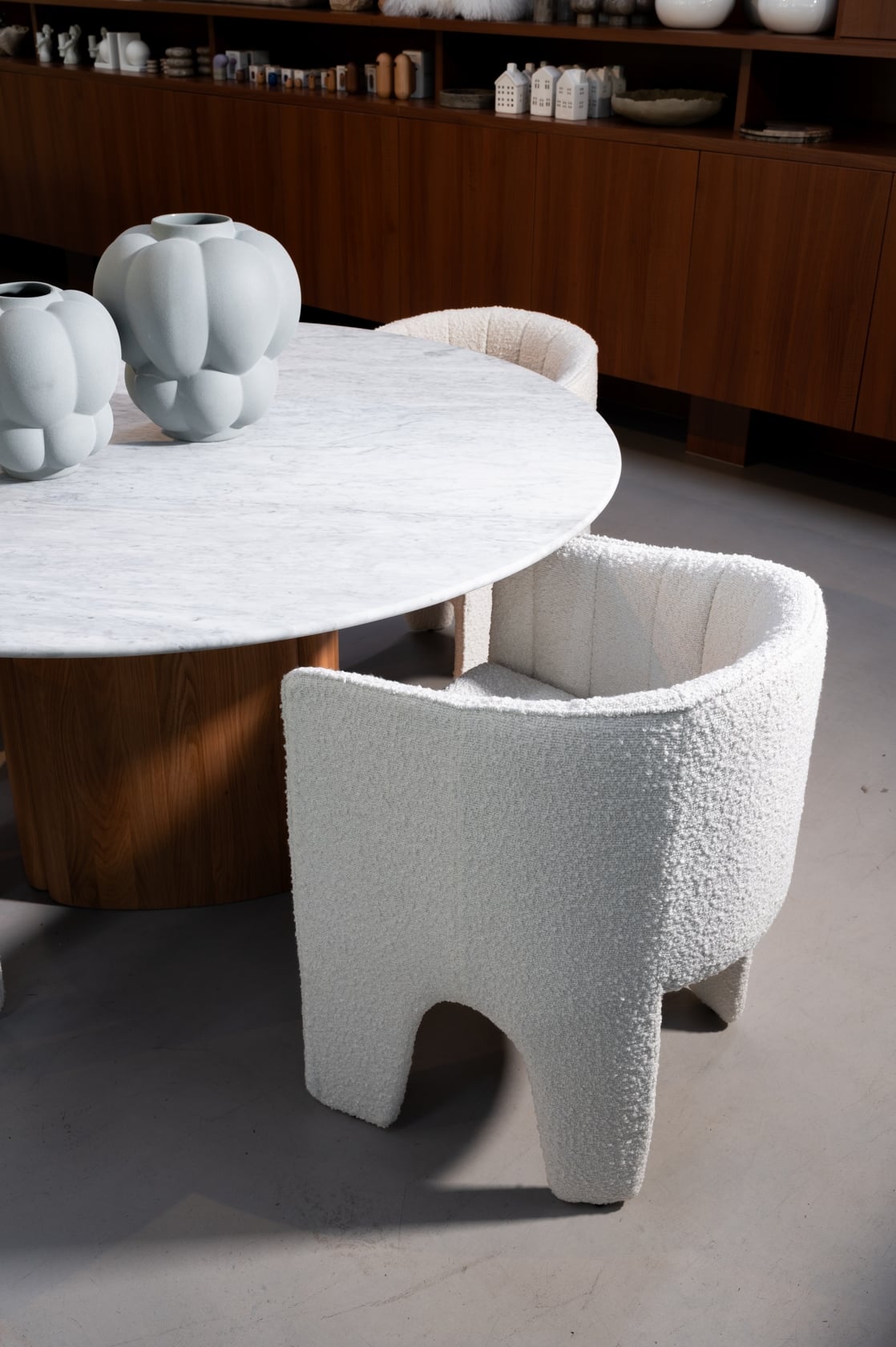 Milano Dining Chair - Confetti Tweed Fabric - Floor Stock