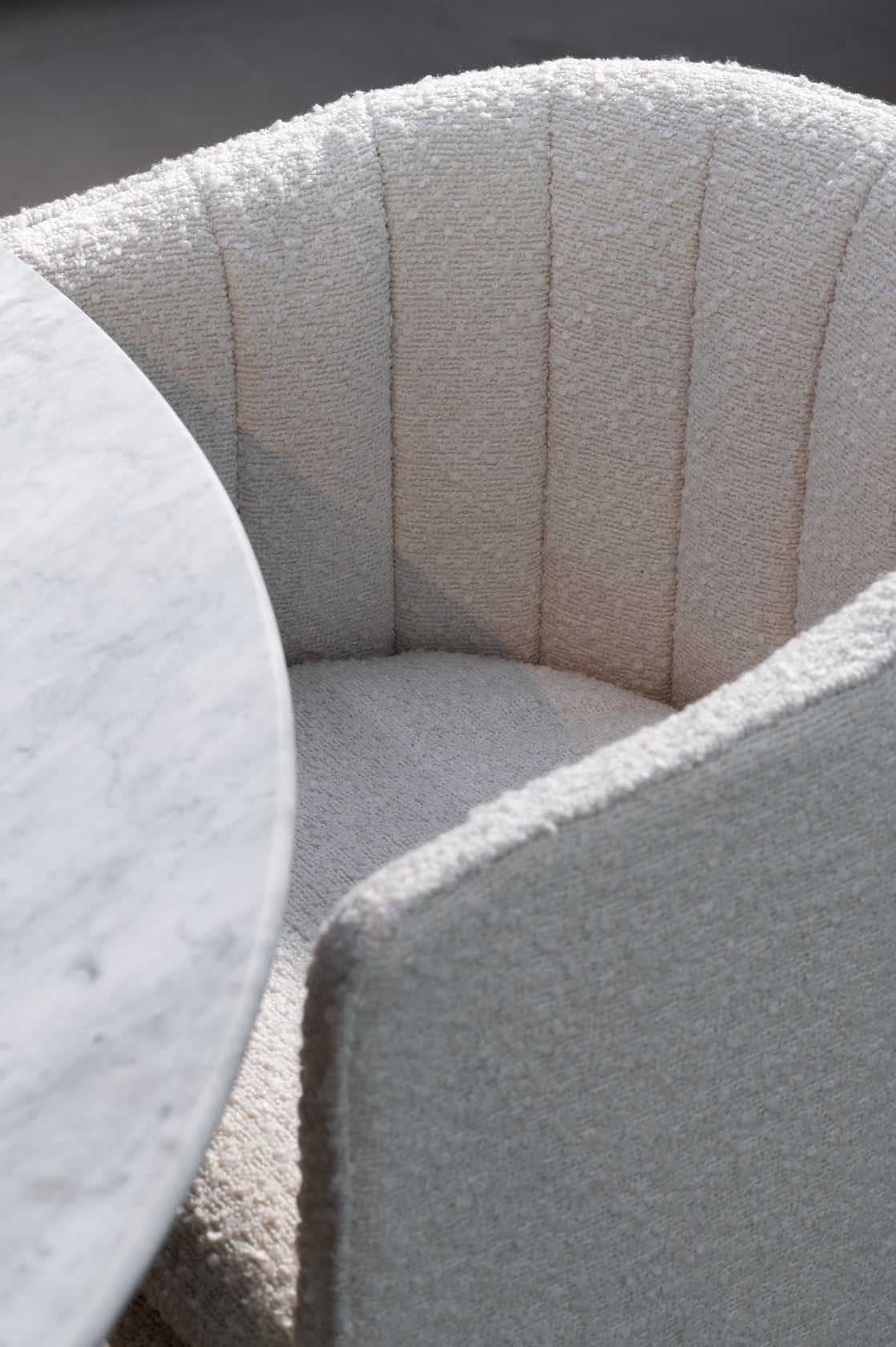 Milano Dining Chair - Confetti Tweed Fabric - Floor Stock