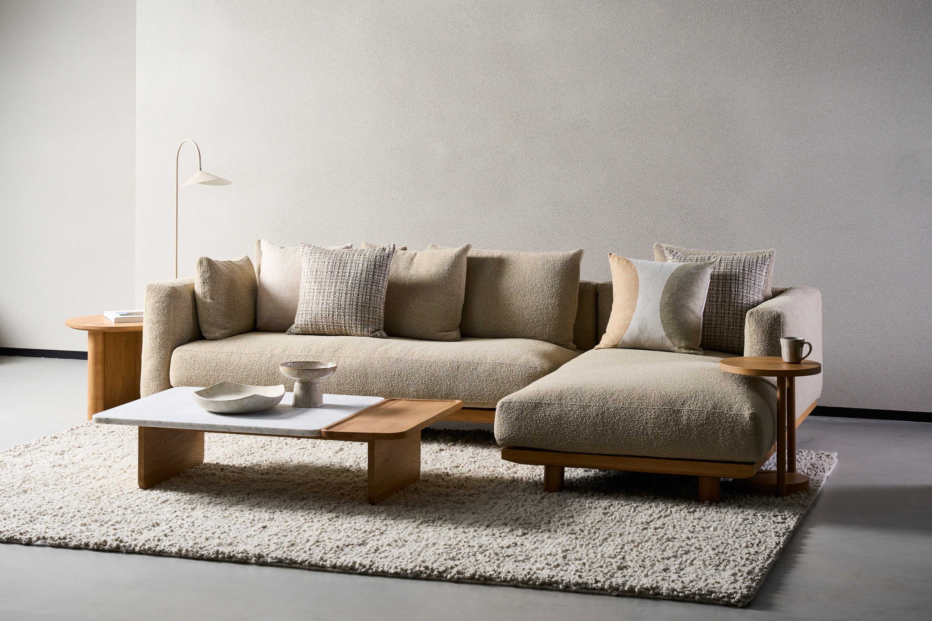 Islet V4 L Shape Sofa - Sandstone-Alba 007 - Floor Stock