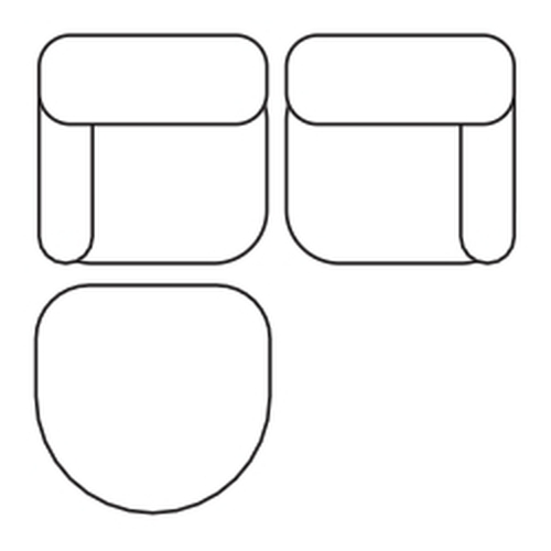 2 Seater Sofa with Semi Circle Footstool