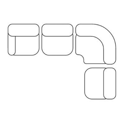 4 Seater Right Facing Chaise Sofa