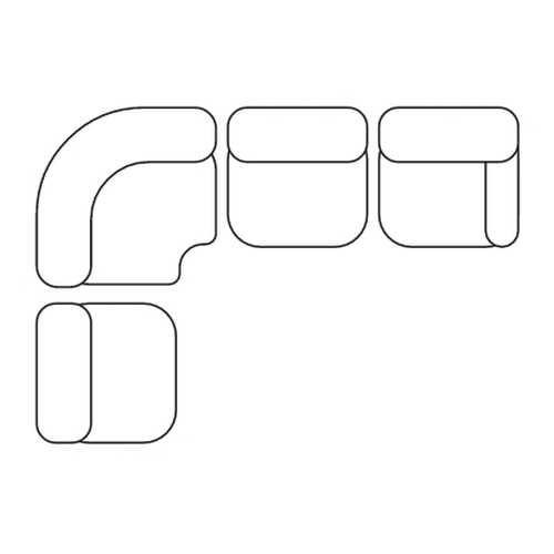 4 Seater Left Facing Chaise Sofa