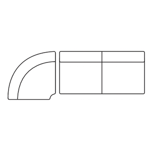 3 Seater Round Corner Sofa