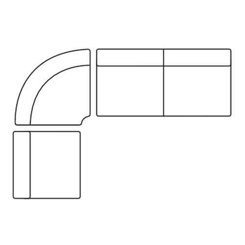 4 Seater Chaise with Round Corner Sofa