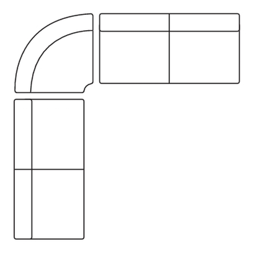 5 Seater L Shape Round Corner Sofa