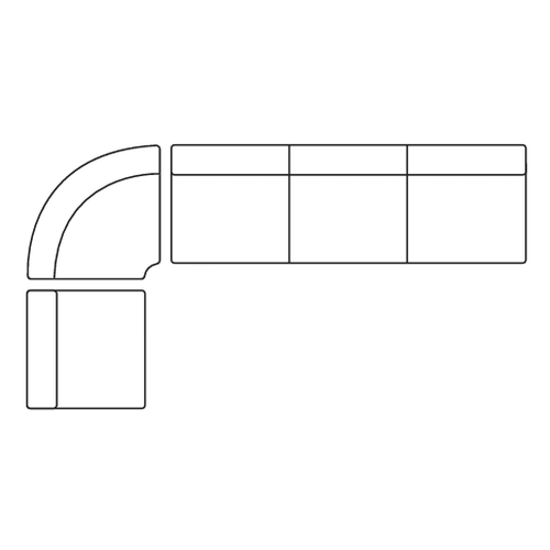 5 Seater Extended Round Corner Sofa