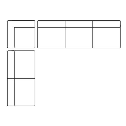 6 Seater L Shape Corner Sofa