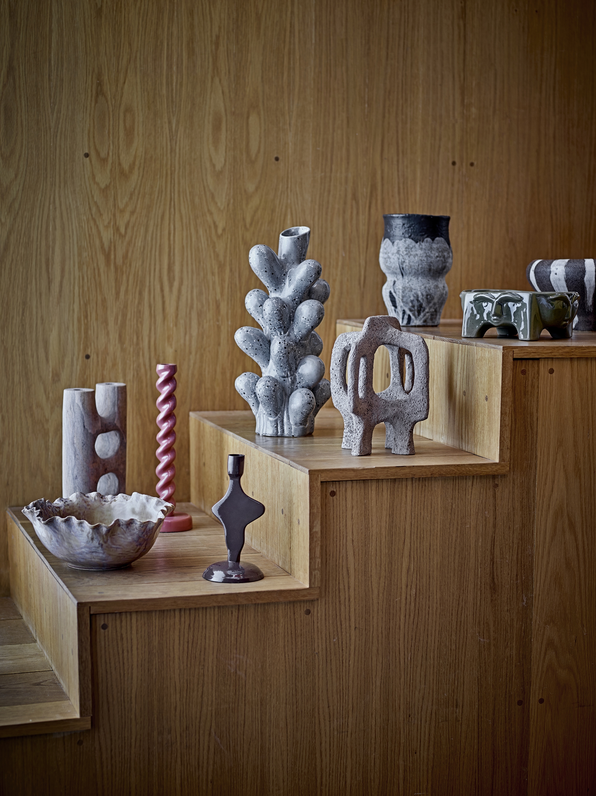 Lodi Sandstone Candle Holder - Nature